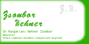 zsombor wehner business card